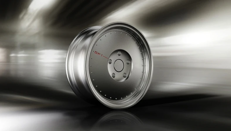 The wheel styling of the Morgan SP1