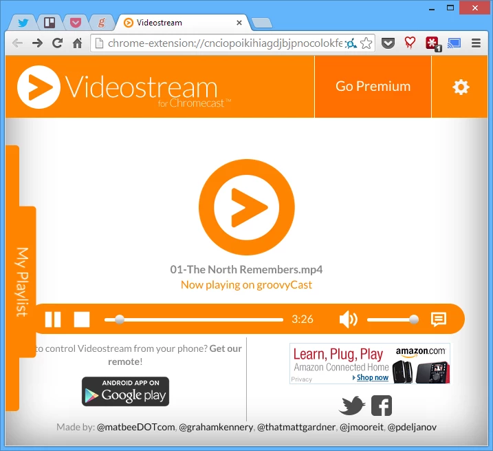 The app interface is clean and easy to use