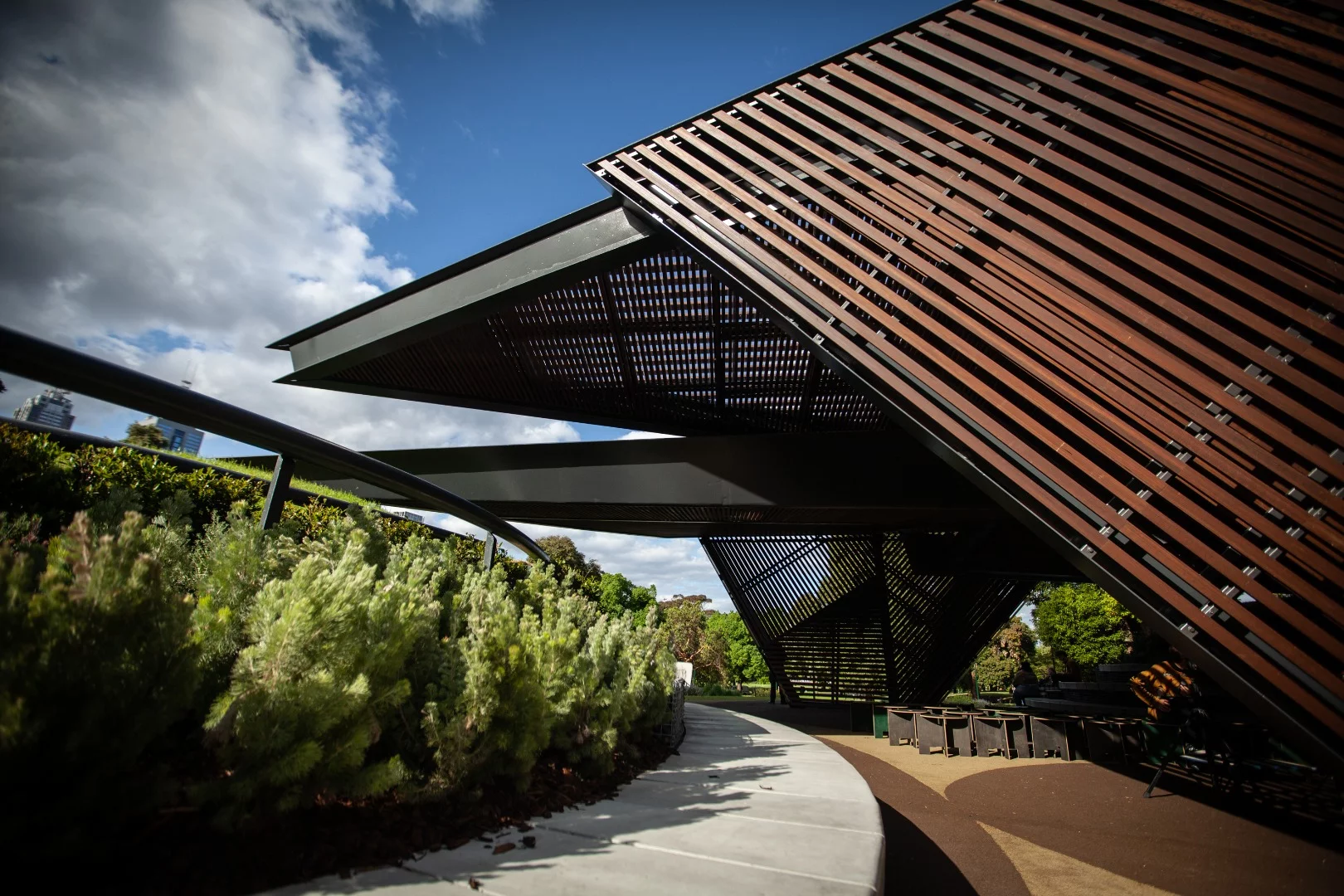 The MPavilions will be gifted to the city of Melbourne and rebuilt elsewhere once the official program ends in February