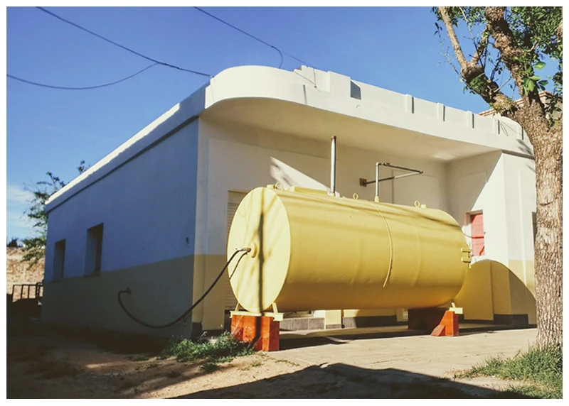 From the exterior, the Bunker looks much like a standard fuel storage tank