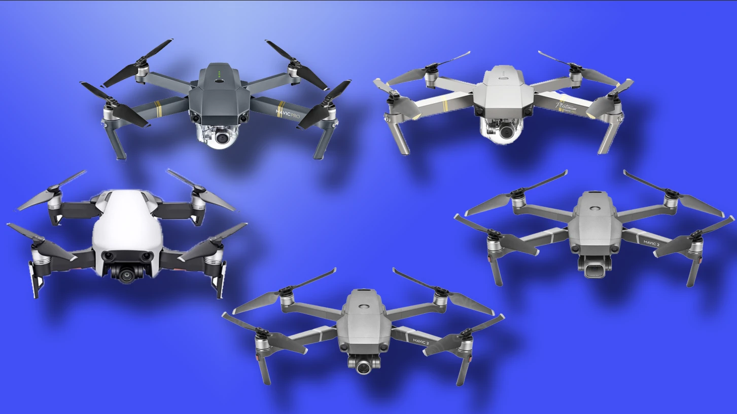 New Atlas compares the specs and features of DJI's Mavic Pro, Pro Platinum, Air, 2 Zoom and 2 Pro
