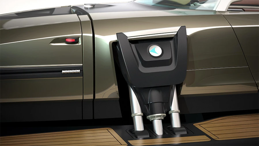 The hydraulic arms are electronically controlled and work when stopped or in motion