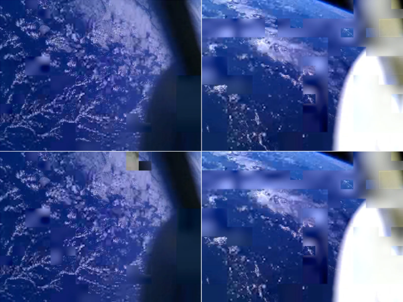 These images of Earth were reconstructed from photos taken by three smartphones in orbit (Image: NASA Ames)
