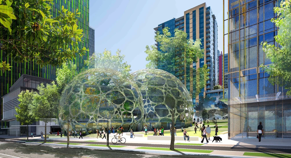 Impression of the view from 7th between Blanchard and Lenora (Image: NBBJ)