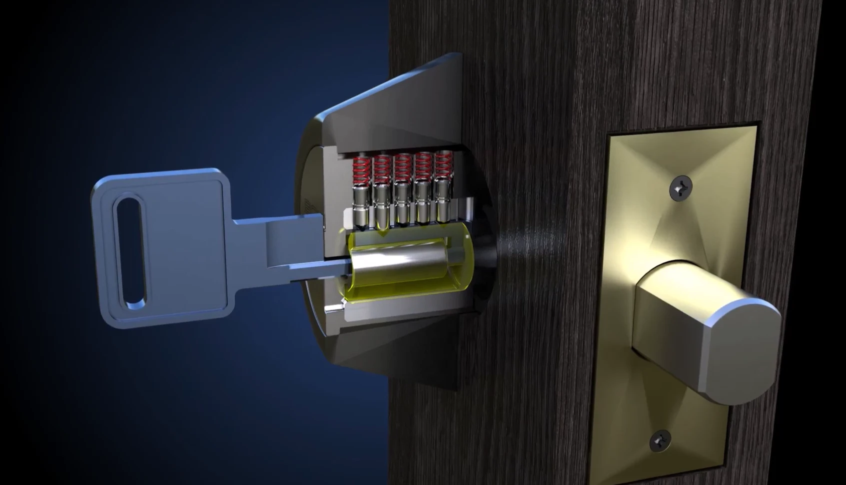 The Bowley Lock reportedly keeps objects other than its own key from engaging the pins