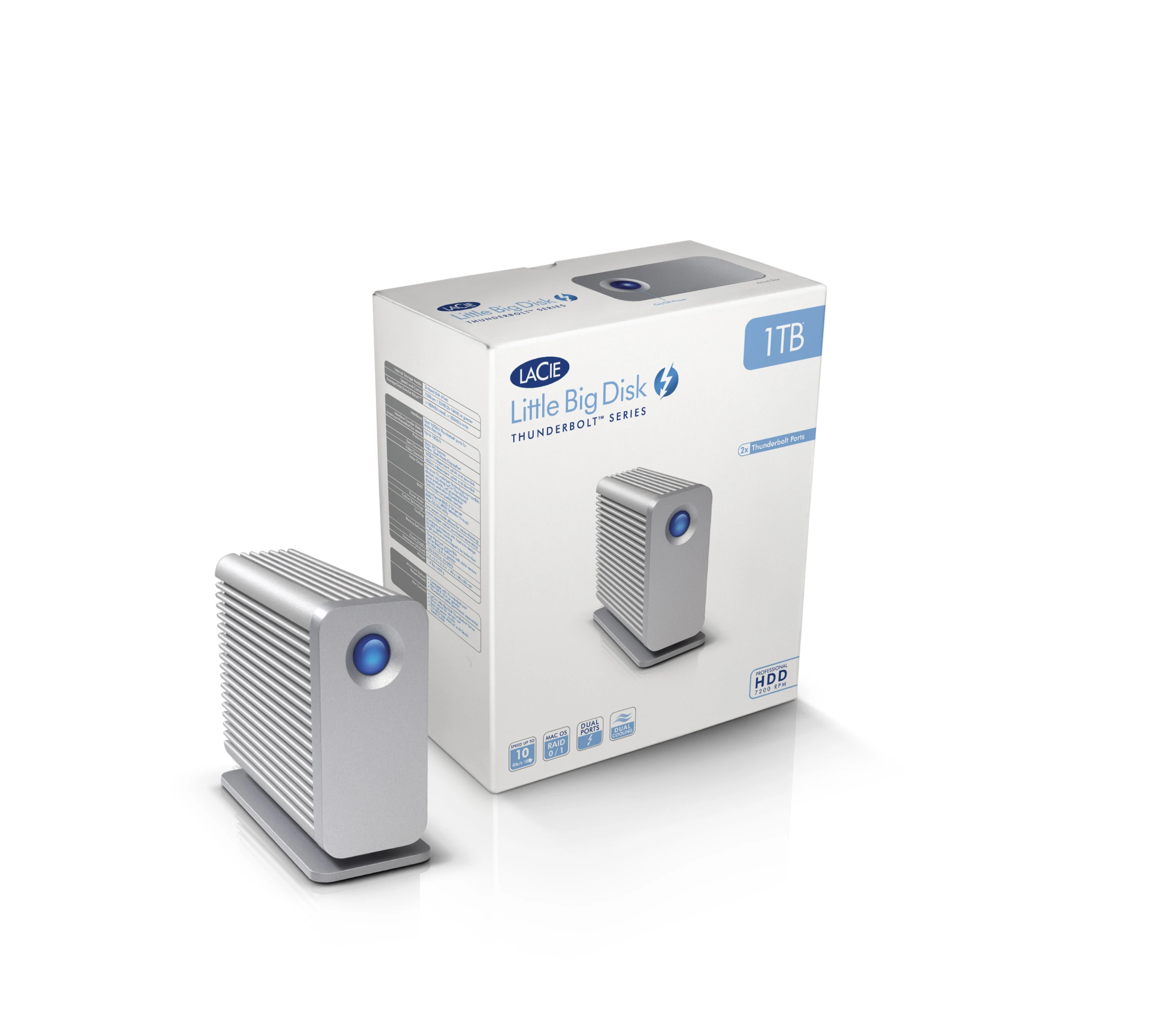 The LaCie Little Big Disk Thunderbolt Series SSD packaging
