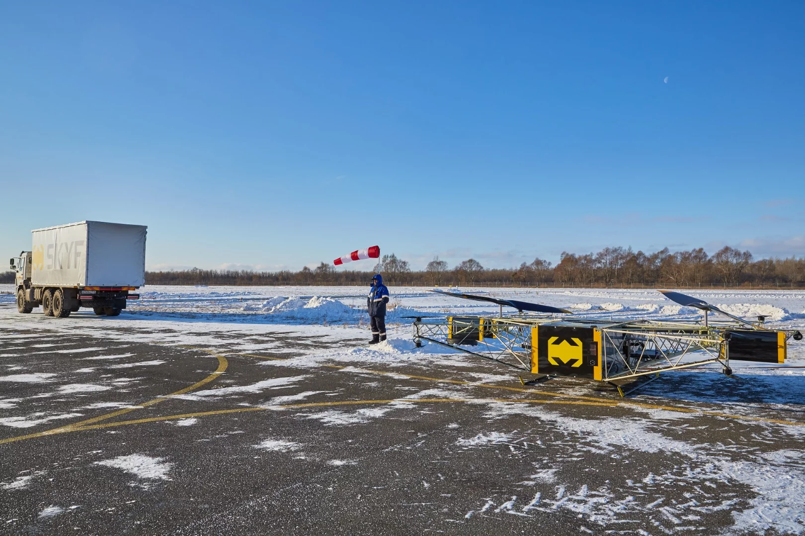 ARDN's Skyf drone is readied for demonstration flights