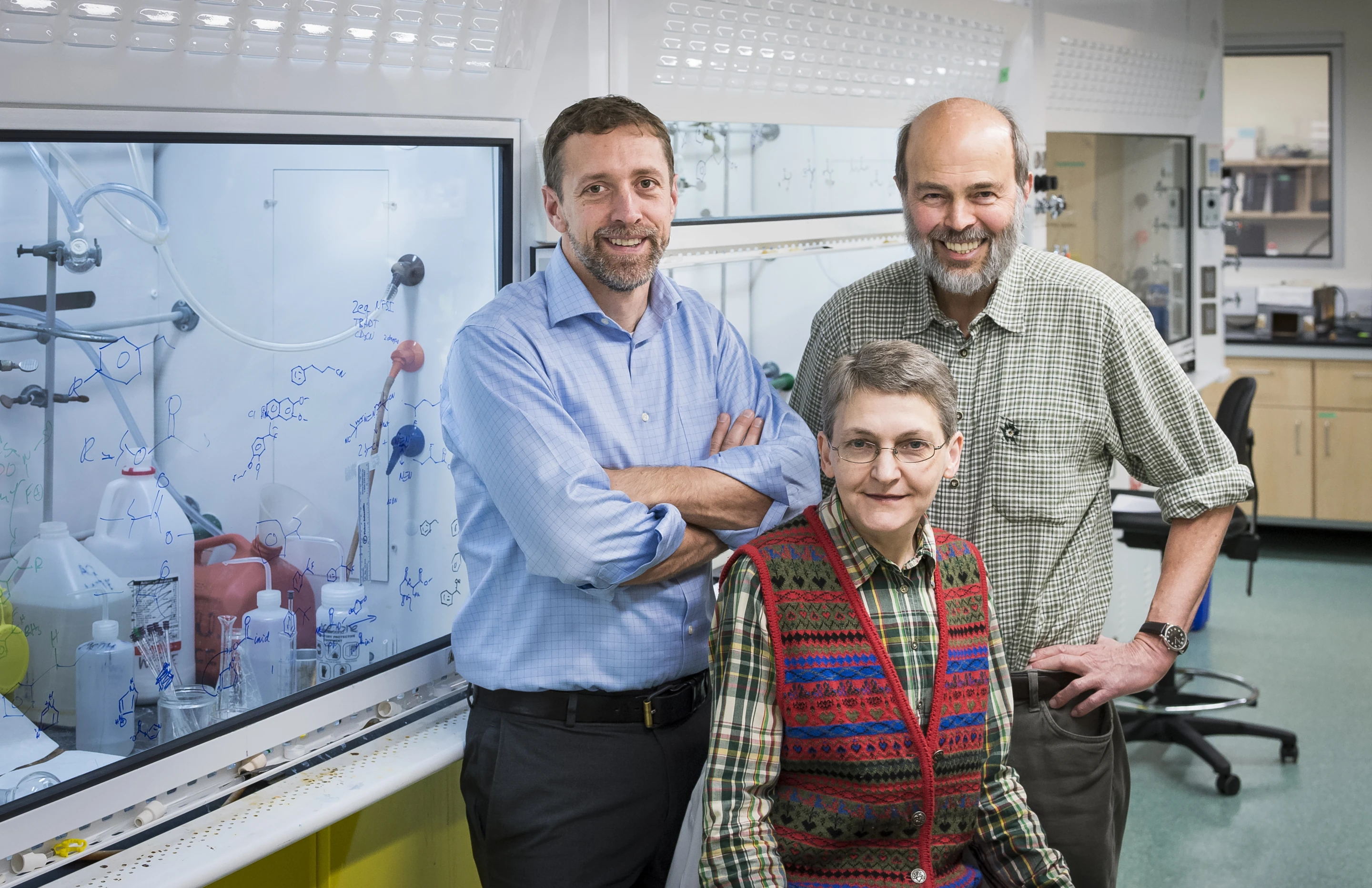 Robert Britton (left), with colleagues Gerhard and Regine Gries