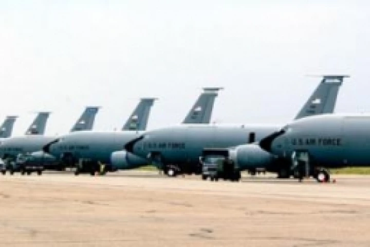 A row of KC-135 Stratotankers