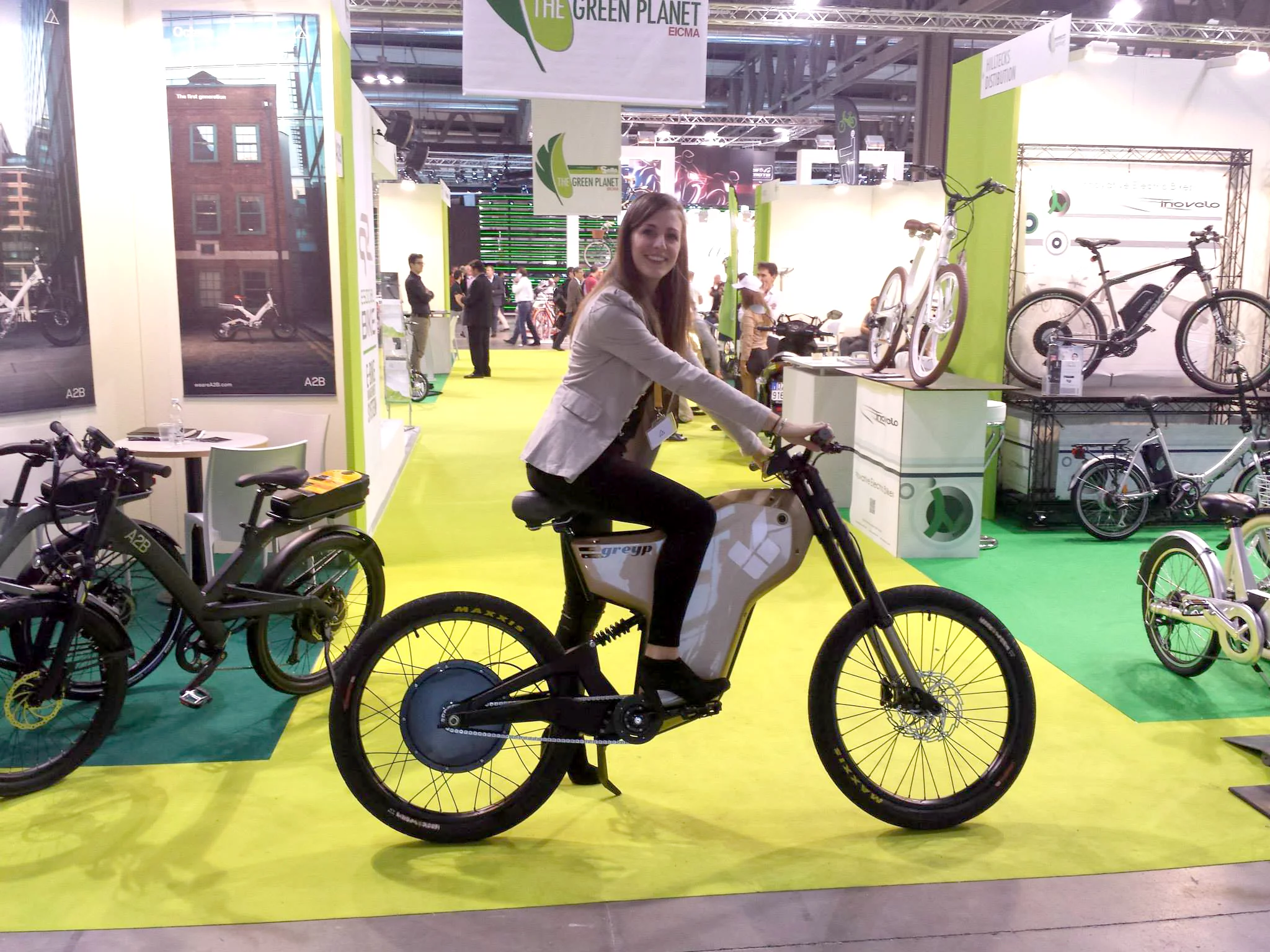 The Qoros eBIQE Concept is a derivative of the Greyp Bikes' G-12, seen here at EICMA 2013 in Milan