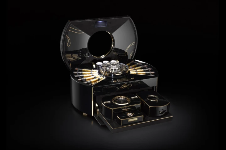 The Emperador is a high-tech cigar chest that acts as both safe and climate control unit