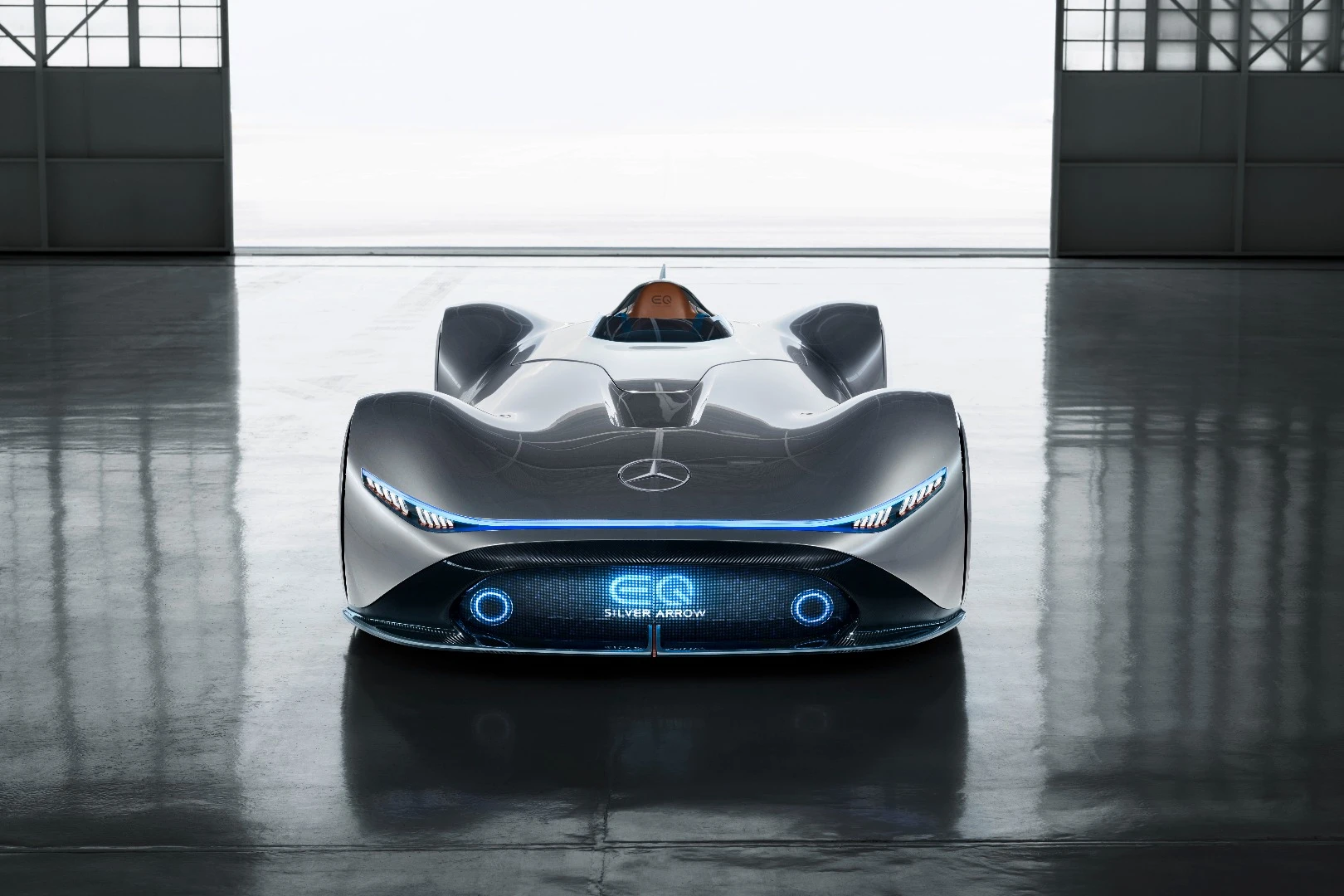 The body structure of the Vision EQ Silver Arrow concept is made from carbon fiber