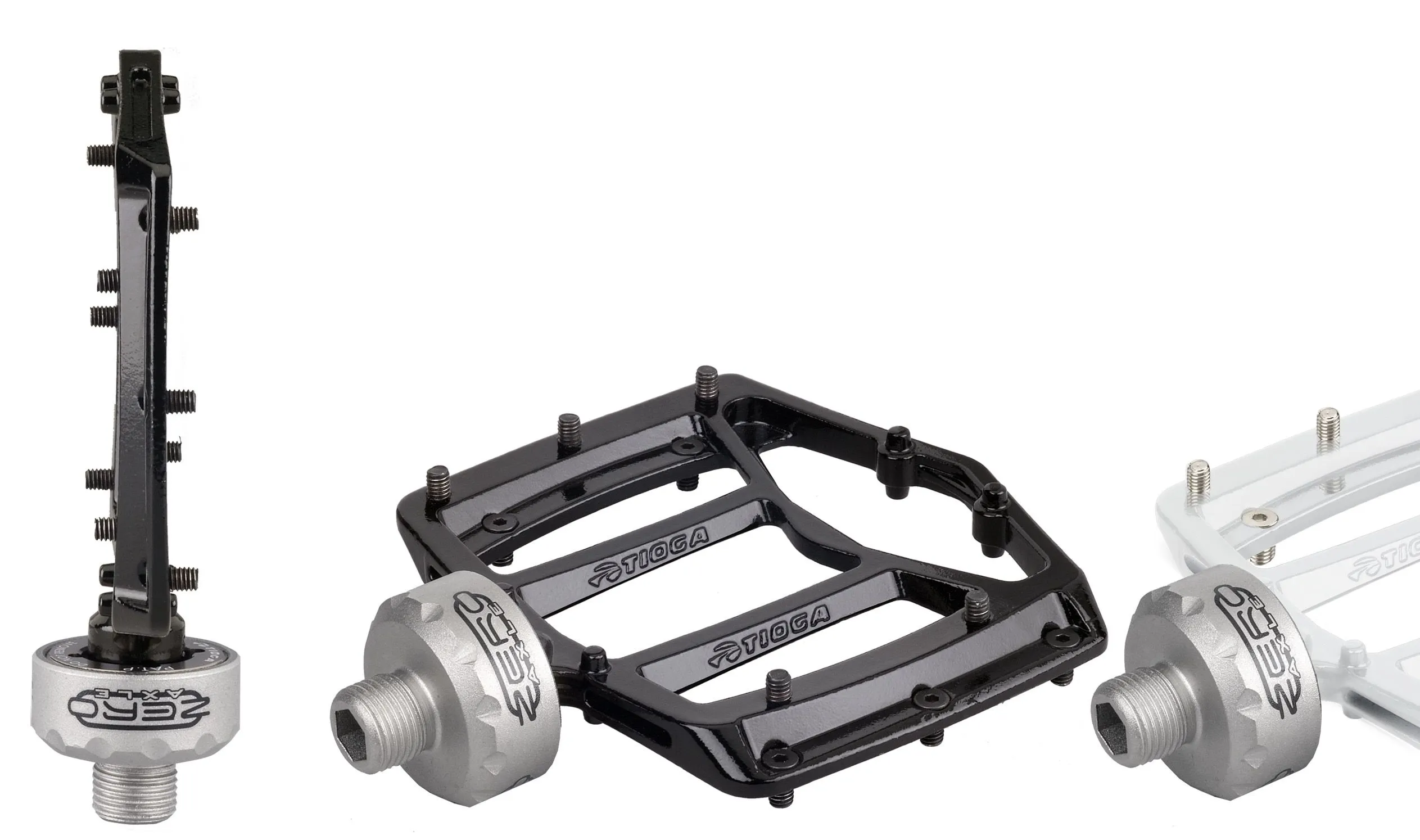 Tioga's ZEROaxle MT-ZERO is one of the thinnest mountain bike pedals available, as it has no axle