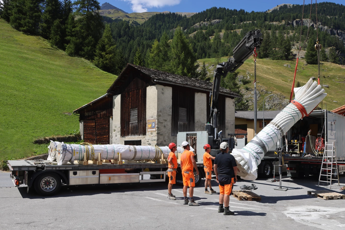 The White Tower's individual pieces will be transported to the build site by truck