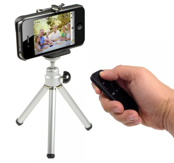 The BT Media Remote can be used to remotely trigger the camera app