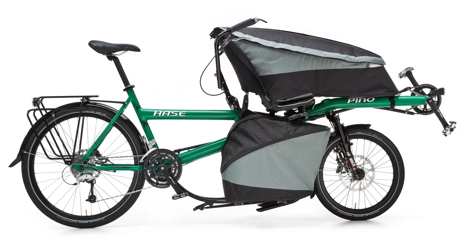 The Pino Porter, with the Porter Pack, Porter Rack, and Porter Rackbag