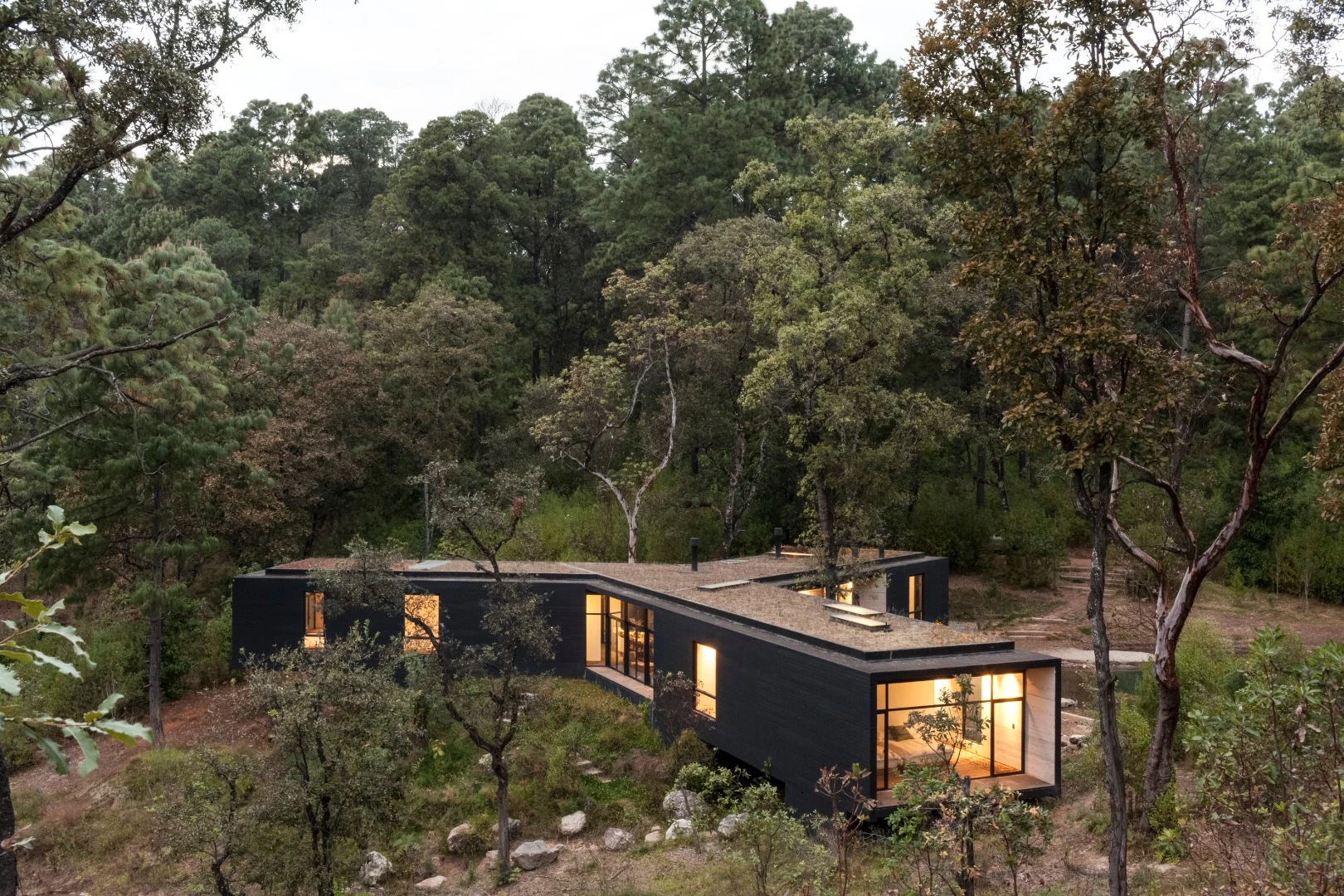 The Casa de la Roca is shaped like a tripod