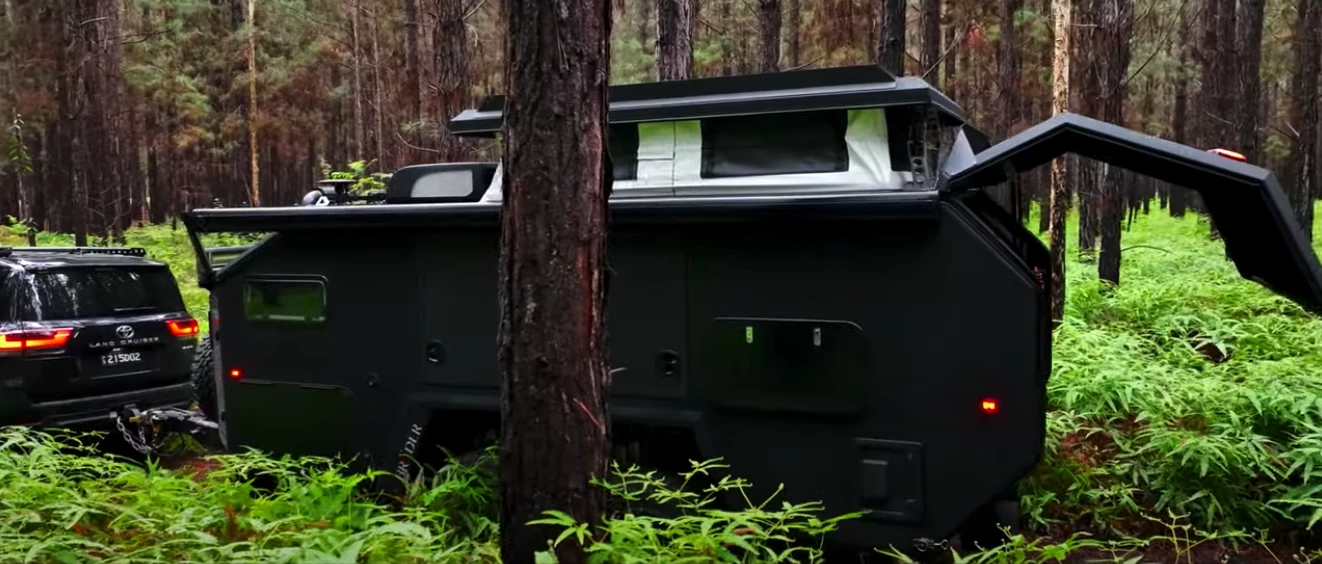 The EXP-6 PT Stealth makes camp in the forest brush