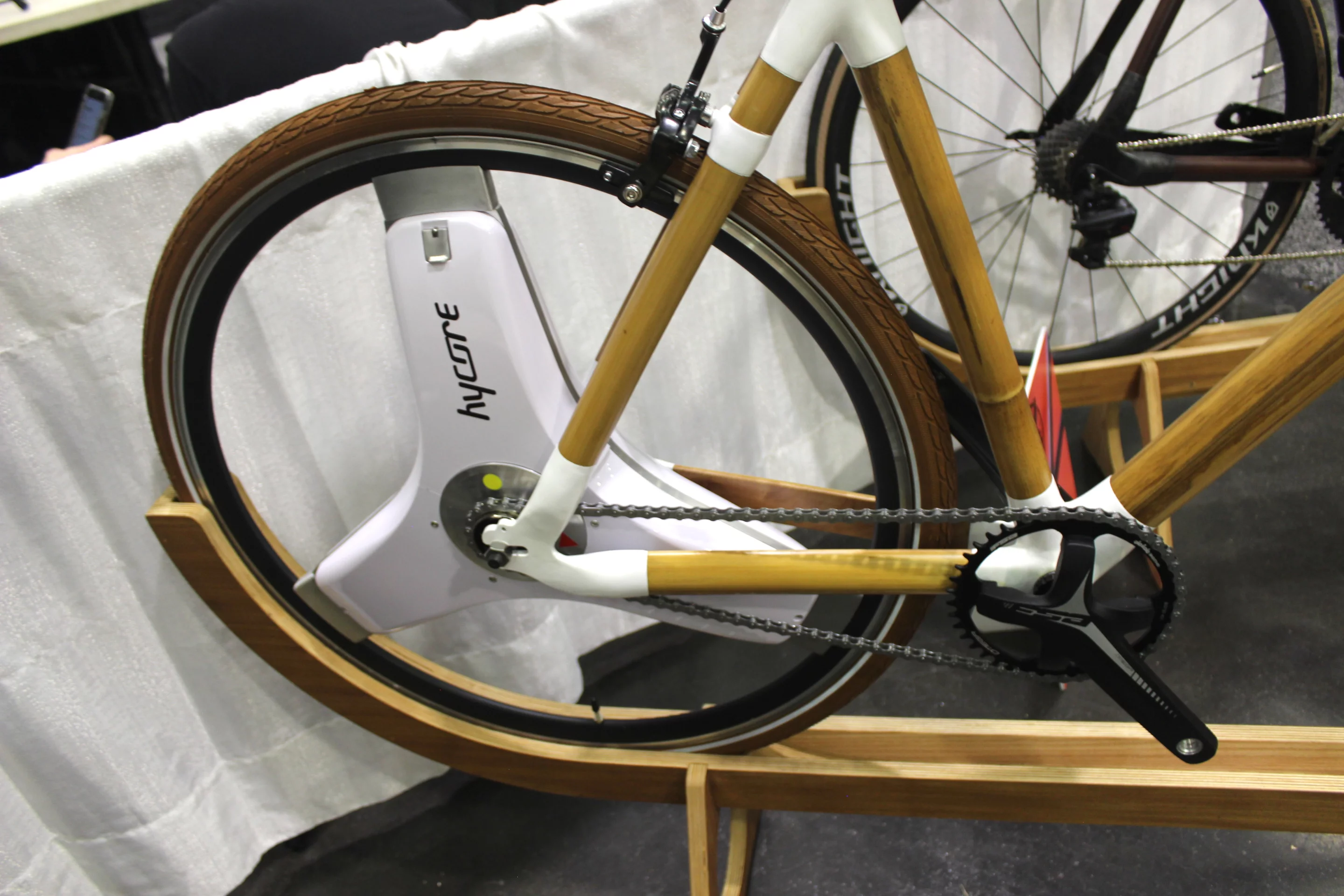 Bamboo Bikes Hawaii included one of Hycore's electric Centinel Wheels on this bike