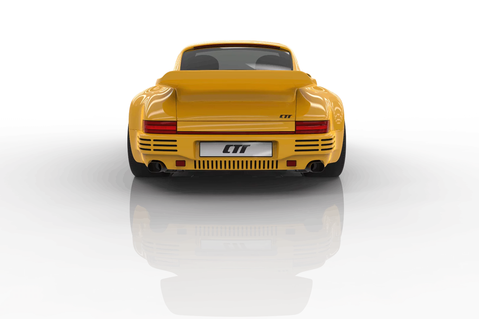 The swollen haunches of the RUF CTR Yellow Bird