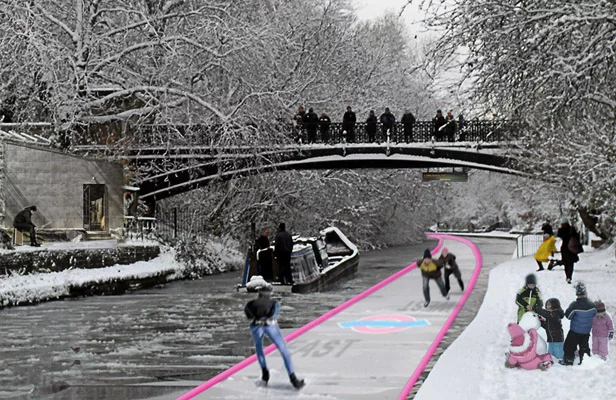 The LidoLine becomes a skating route by winter