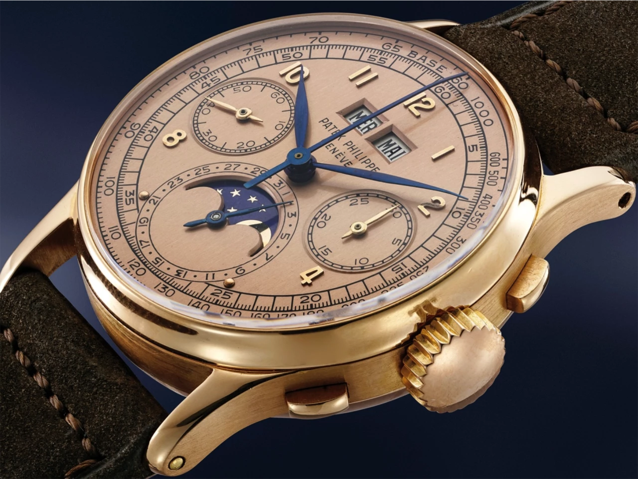 This 1948 Patek Philippe Jean-Claude Biver Pink Gold Ref. 1518 sold for CHF3,380,000 ($3,565,843) at Phillips on June 28, 2020