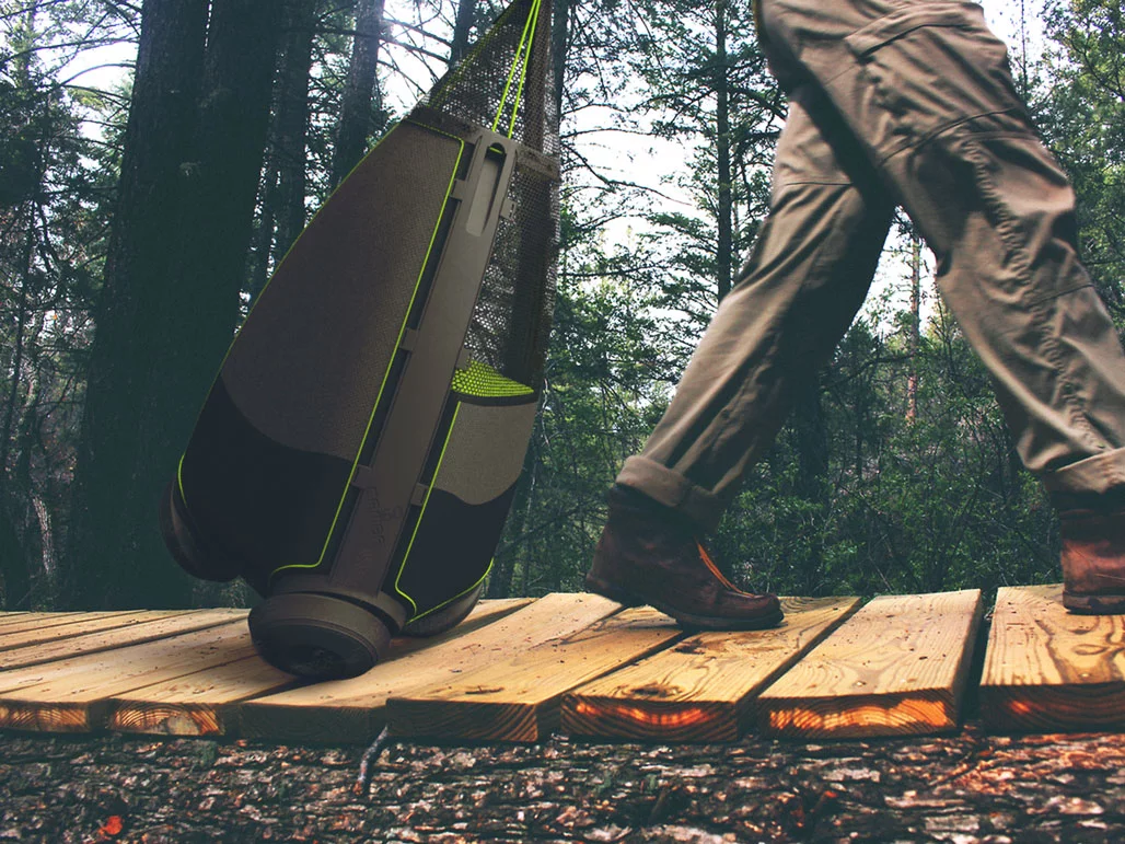 The three-wheel design helps keep two wheels on the ground all the time