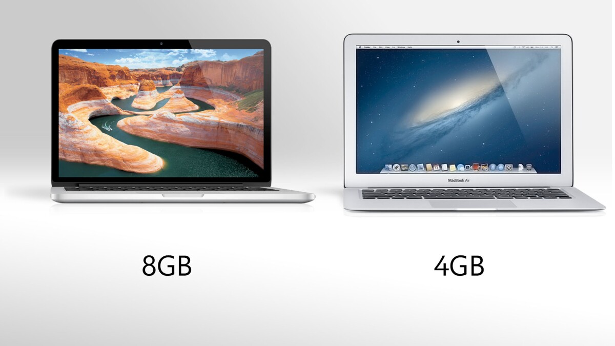 The standard Retina MBP doubles the standard Air's RAM