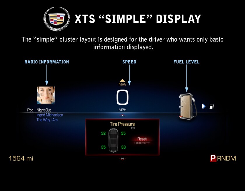 Cadillac XTS "Simple" display