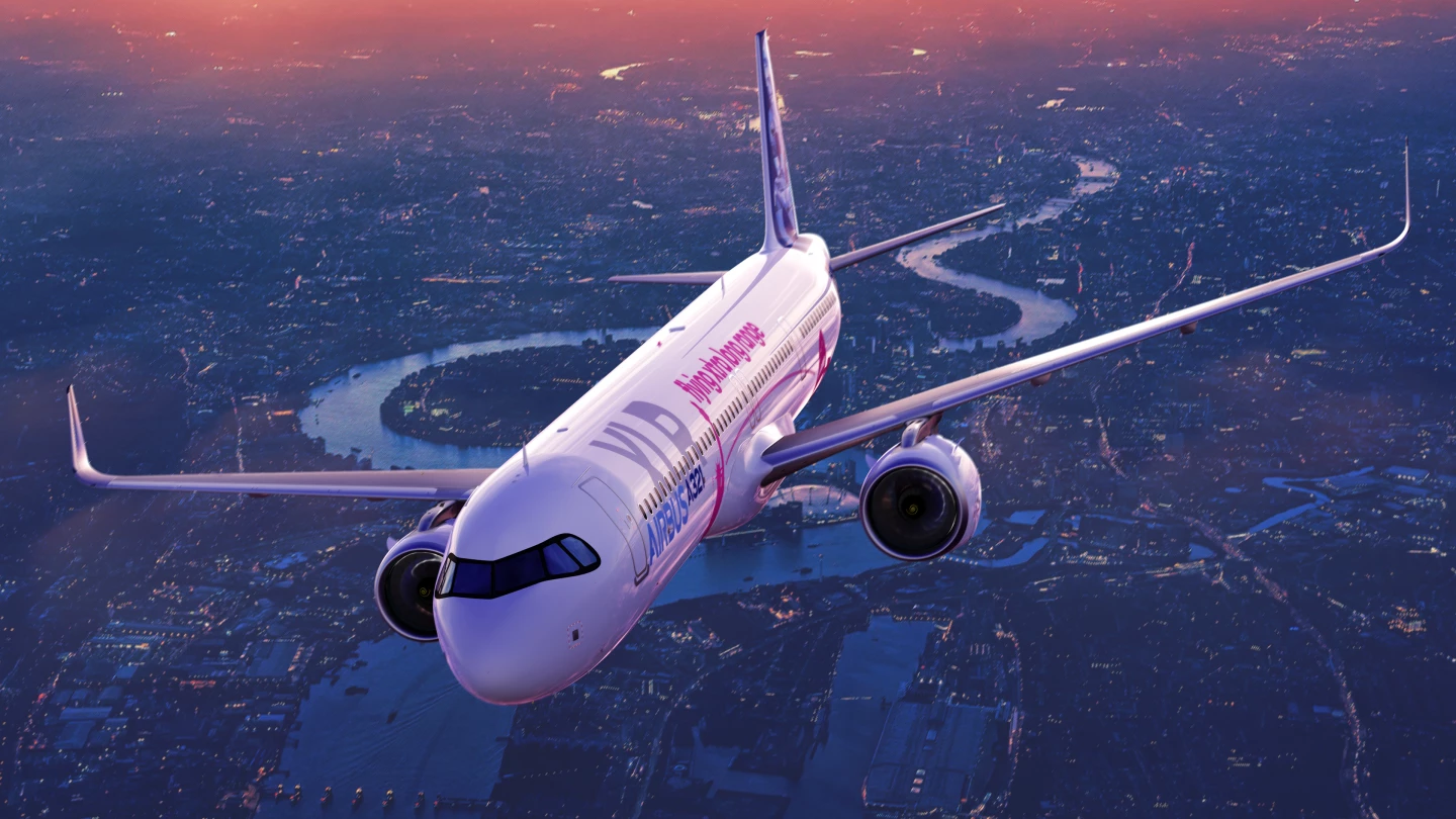 Artist's rendering of the Airbus A321XLR