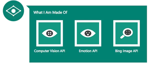 There are three separate elements to Captionbot's capabilities