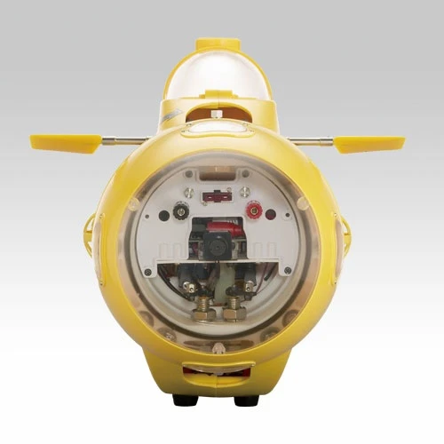 The Neptune SB-1 radio-controlled submarine (Note the camera visible through the nose cone)