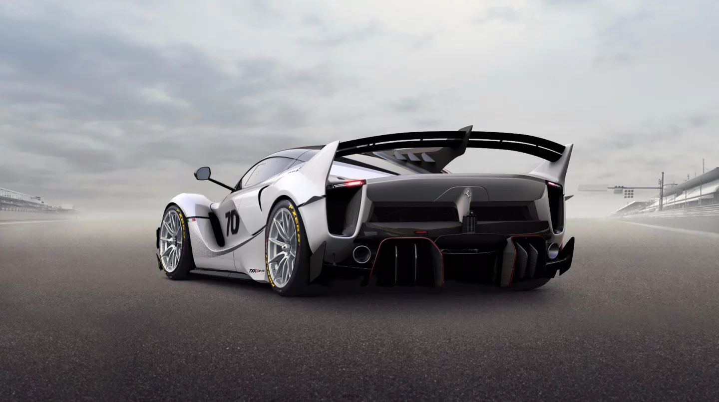 2018 Ferrari FXX-K Evo: revised rear bumpers help squeeze extra downforce out of the diffusers