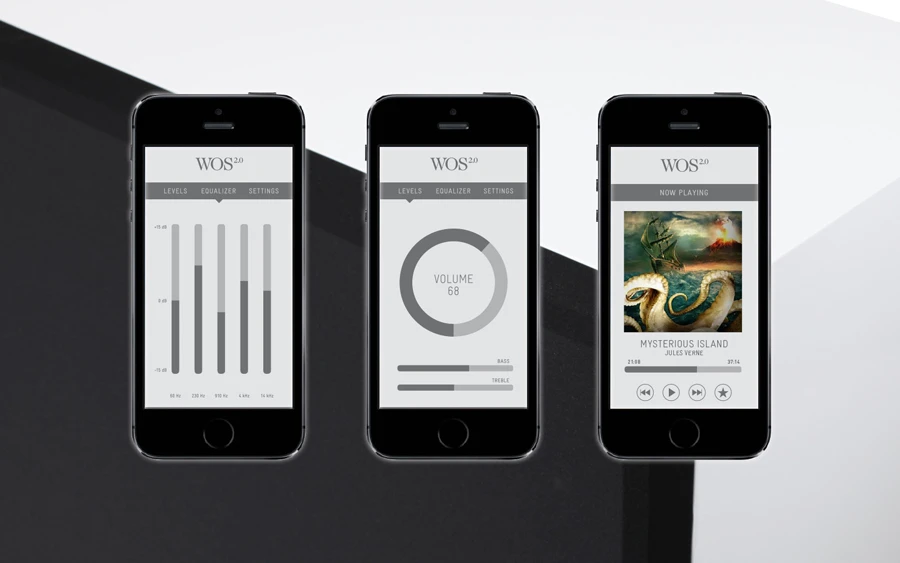The iControl app allows users to control the Wall of Sound 2 remotely