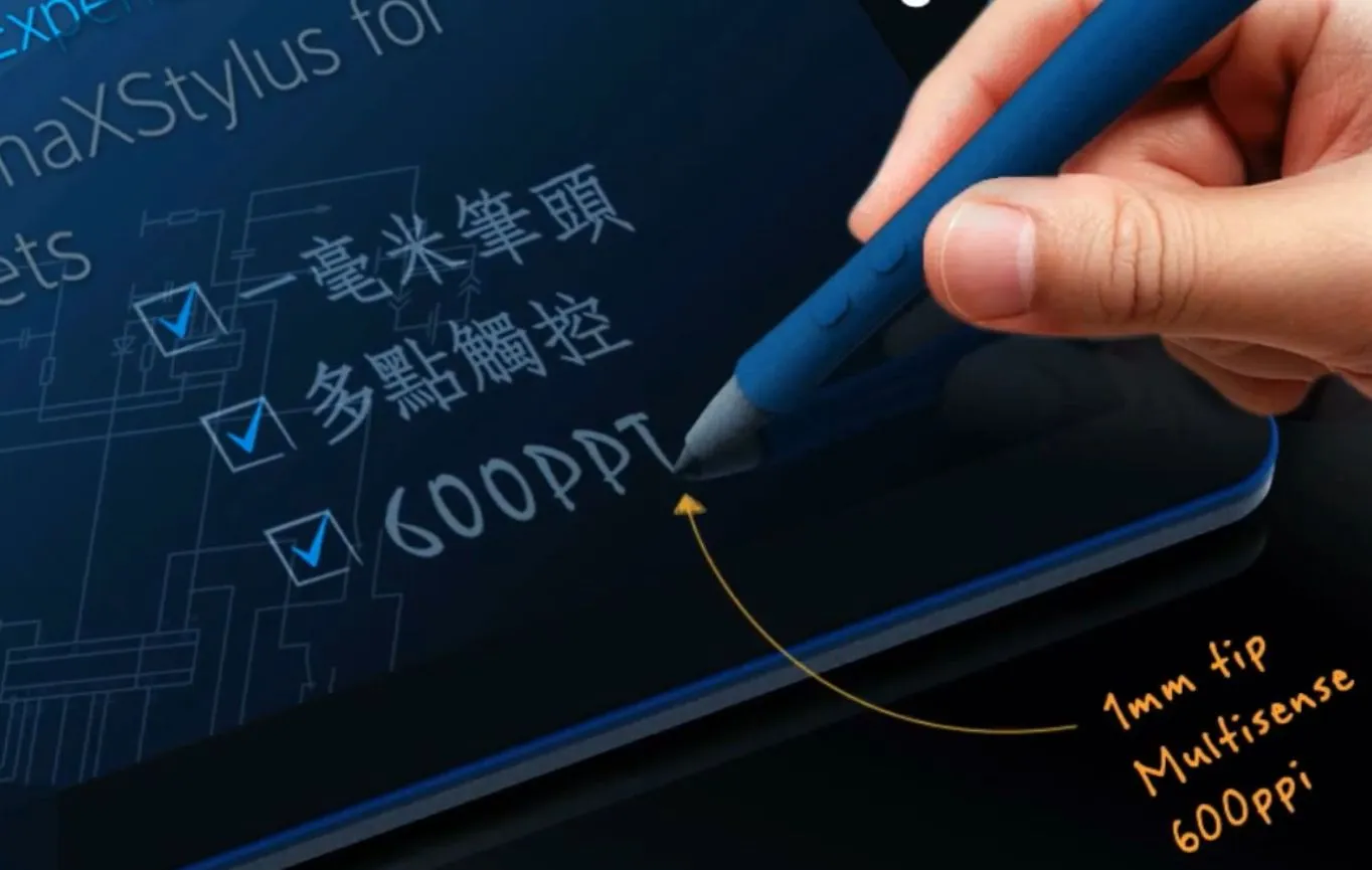 The maXStylus active stylus works with Android 4.0 and Windows 8, offering a 1mm stylus tip, and simultaneous finger and stylus operation