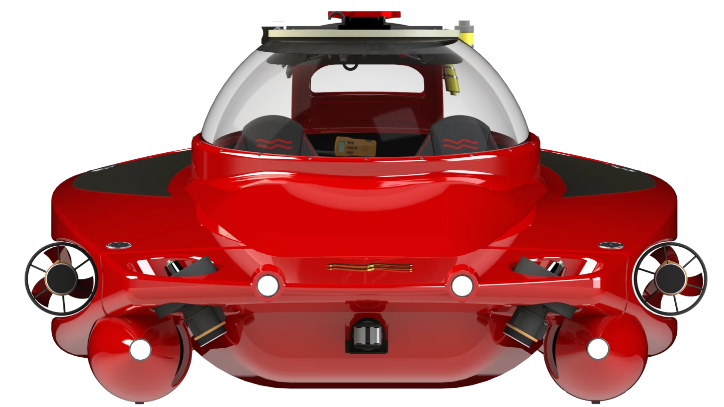 The HP Sport Sub 2 is capable of carrying a pilot and one passenger, has a six hour operating window and can dive to 100 meters (330 ft)