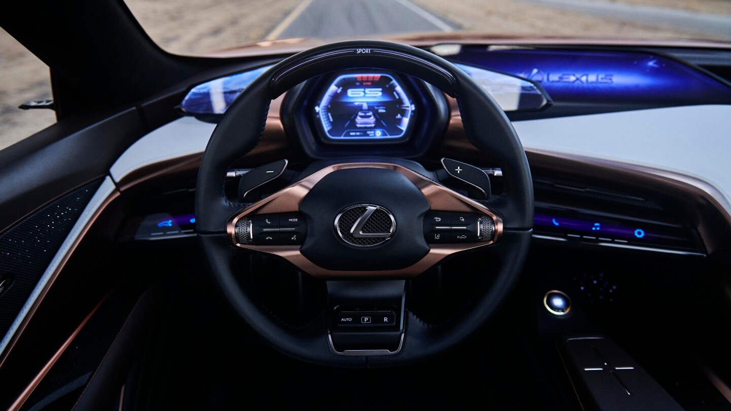 Hands-on driving is also a new experience, Lexus designers assure, thanks to the steering-mounted controls for ... well, everything