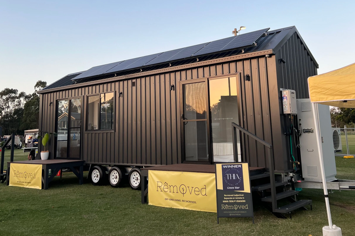 Spacious tiny house skips loft living for single-floor comfort