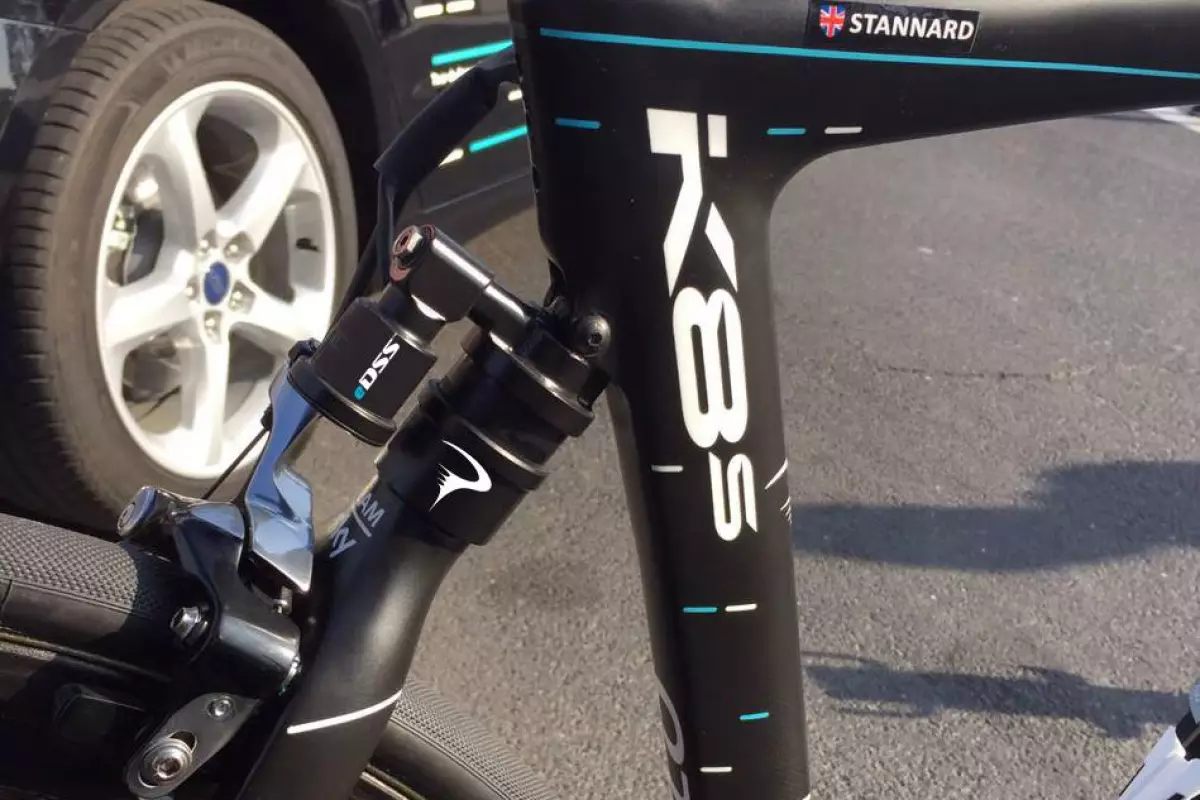 An eDSS 2.0 prototype, incorporated into the top of the seat stays