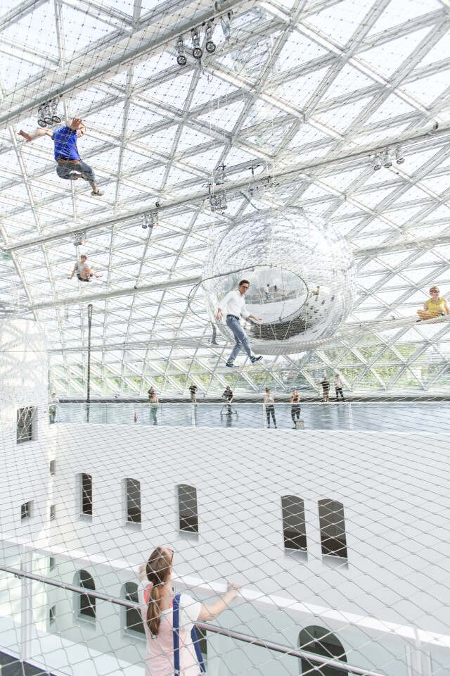 The installation featues in the K21 Ständehaus building of the gallery (Image: Studio Tomás Saraceno © 2013)