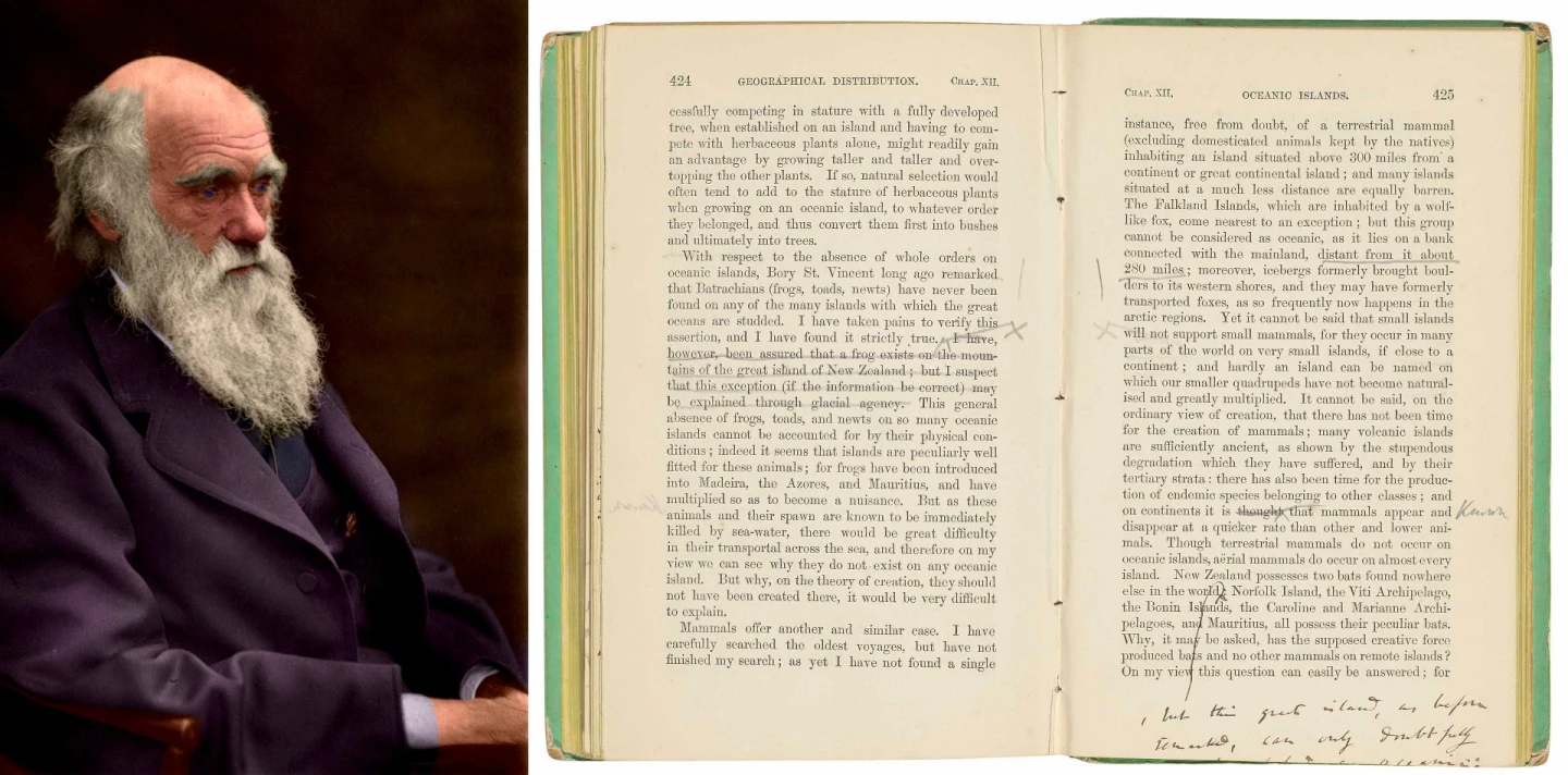 Few scientific treatises in history had such a profound public impact as Charles Darwin's publication on November 24, 1859 of his On the Origin of Species by Means of Natural Selection, or the Preservation of Favoured Races in the Struggle for Life. The long-lost copy of Darwin's sheets of the third edition of his landmark book, complete with his autograph revisions sold for $1,054,100 (GBP £788,75) at Sothebys on April 28, 2016