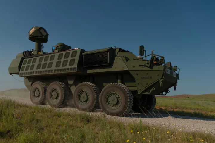 The laser weapon was installed in a Stryker combat vehicle