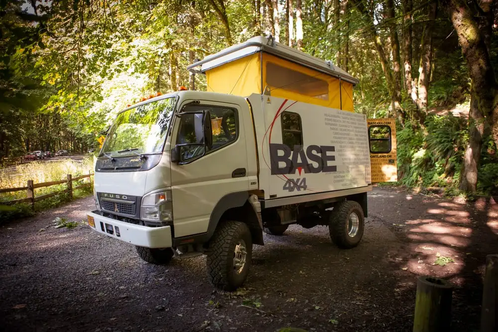 The Base 4x4 is based on a Mitsubishi Fuso Canter FG4x4