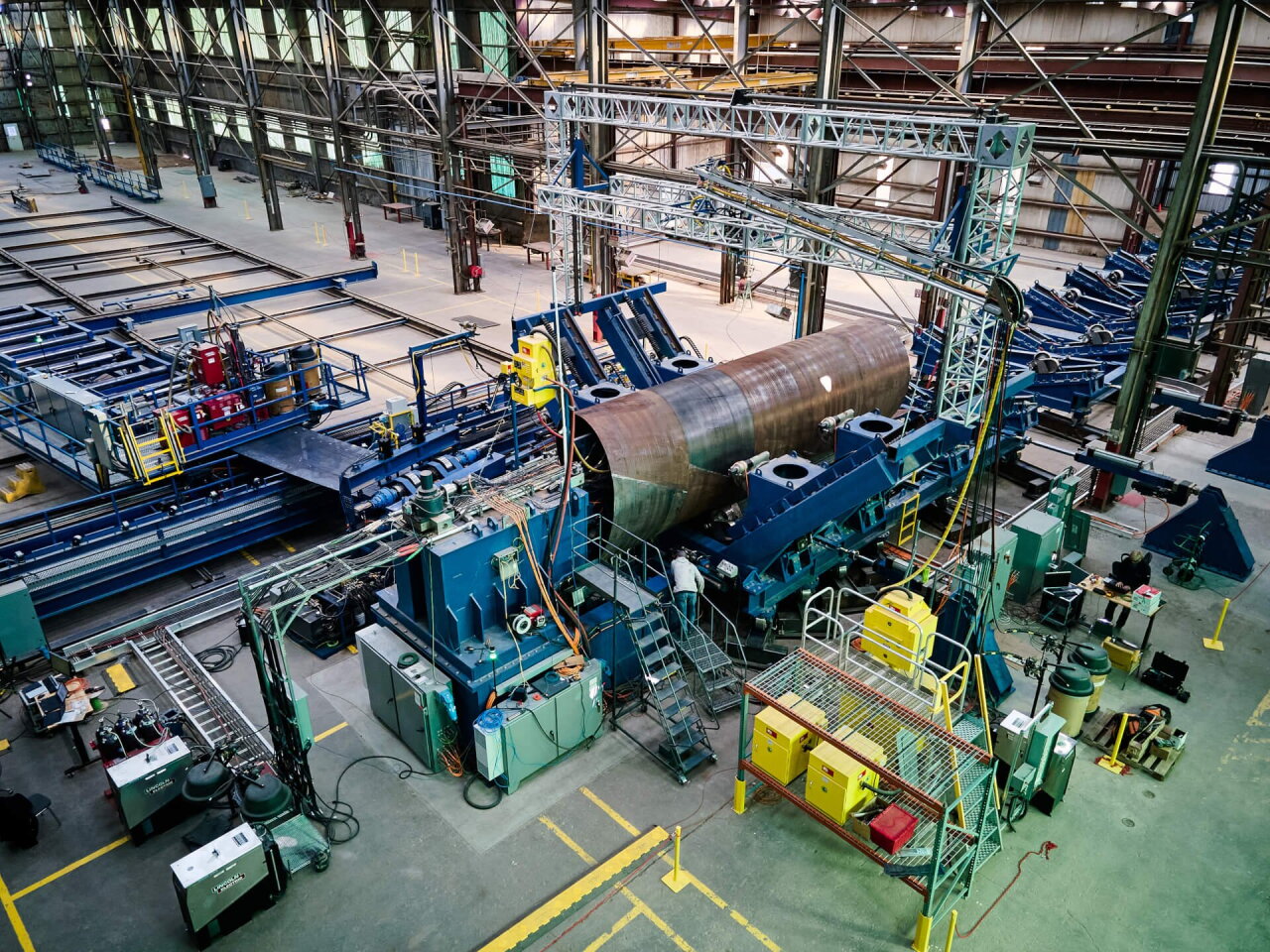Keystone established its own manufacturing facility in Texas, but the real benefits begin when the pipe is rolled on site at the wind farm.