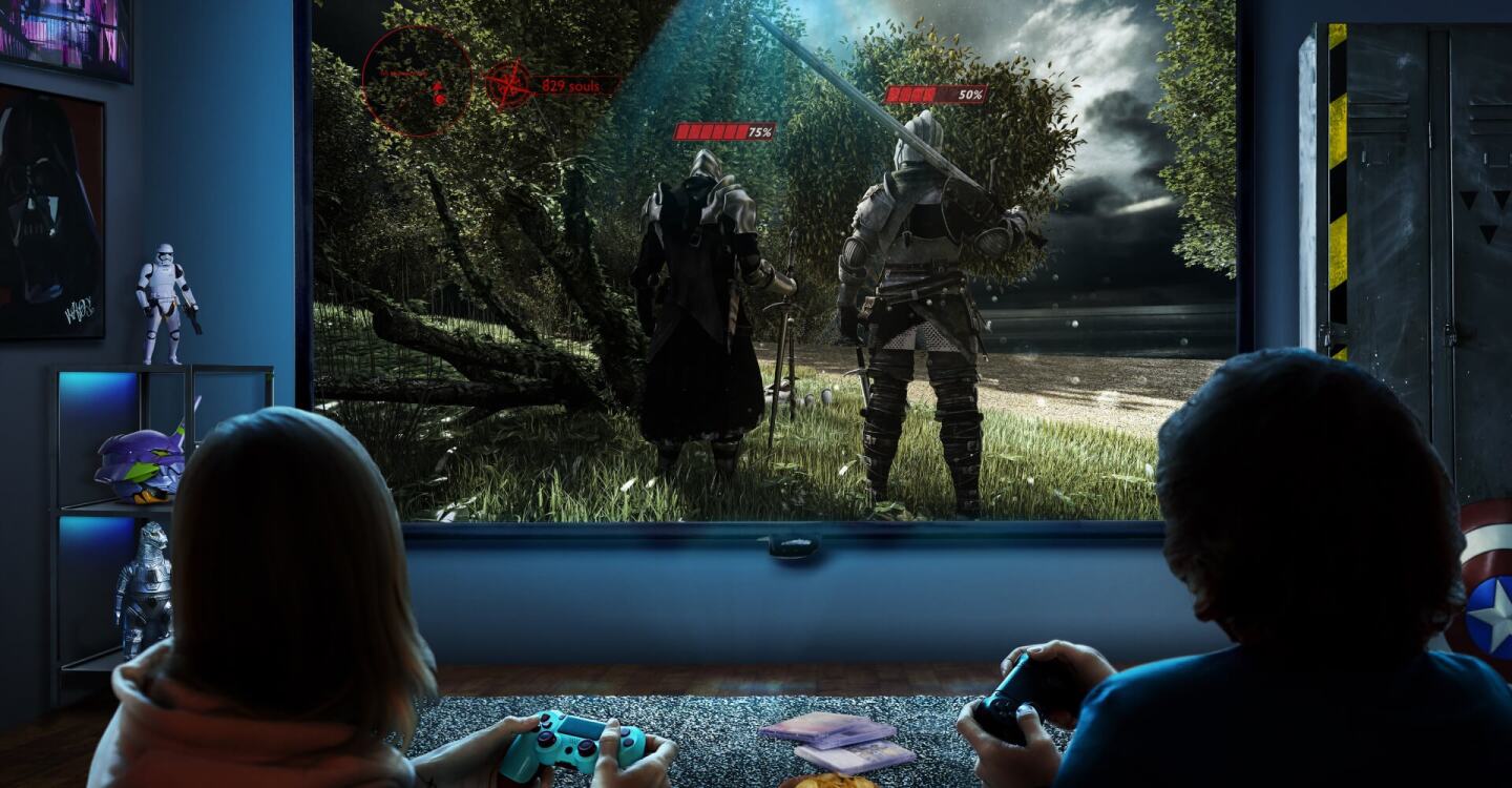 Dual HDMI 2.0b ports support input from the latest consoles, including the PS5 and Xbox Series X
