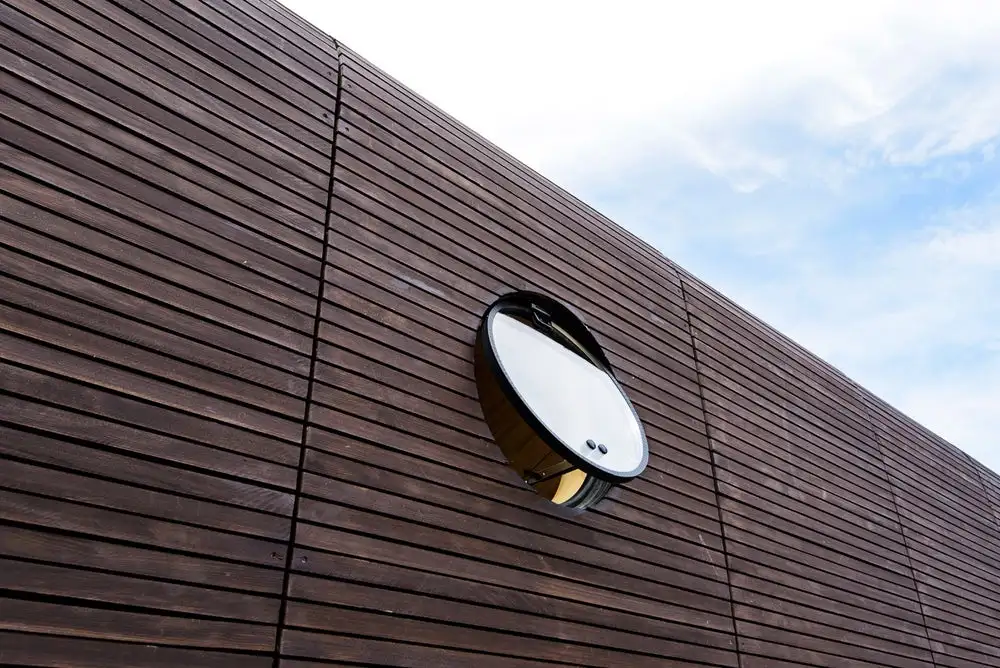 The Wikkelhouse features small porthole like-windows