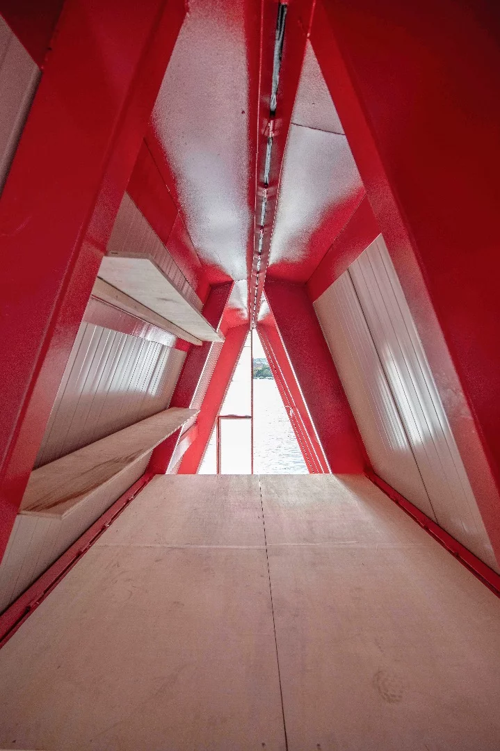 View of Fold&Float's upper sleeping area