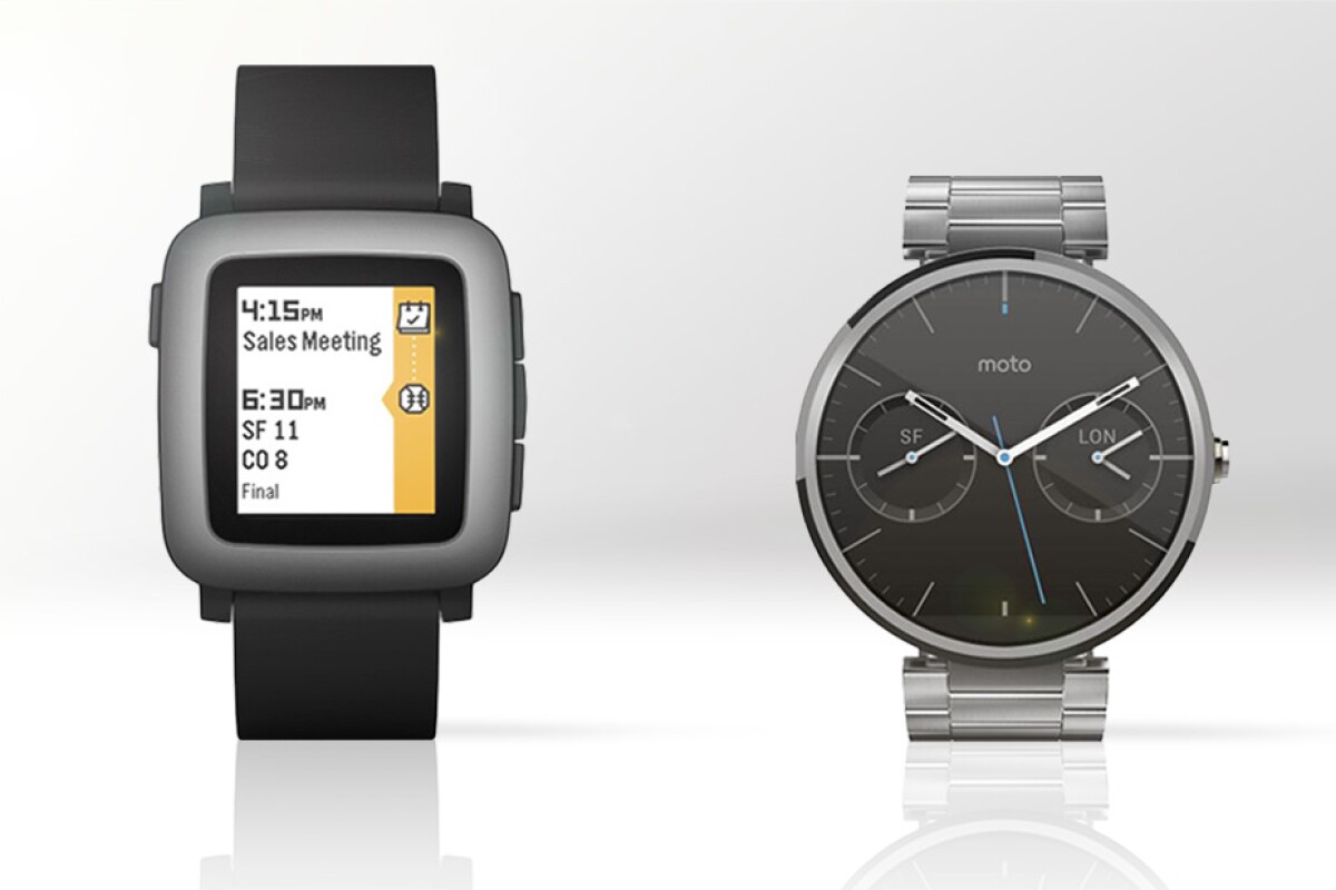 Pebble Time vs. Moto 360
