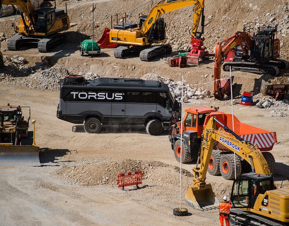 The Praetorian looks quite at home with the heavy machinery