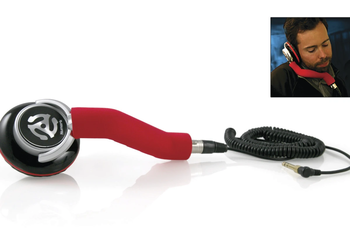 Numark's Redphone is a professional DJ stick that has one headphone with a 50mm driver mounted on a cushioned, ergonomic handle